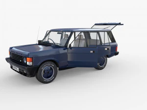 range rover classic with interior rhd v2 3D Model