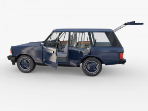 range rover classic with interior rhd v2 3D Model