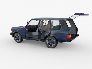 range rover classic with interior rhd v2 3D मॉडल