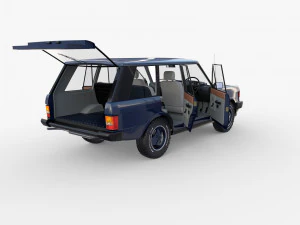 range rover classic with interior rhd v2 3D Model