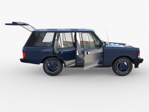 range rover classic with interior rhd v2 3D मॉडल