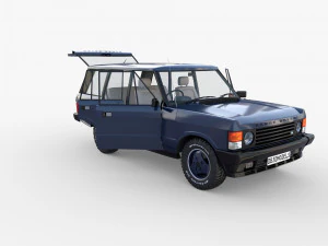range rover classic with interior rhd v2 3D Model
