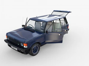 range rover classic with interior rhd v2 3D Model
