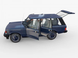 range rover classic with interior rhd v2 3D Model