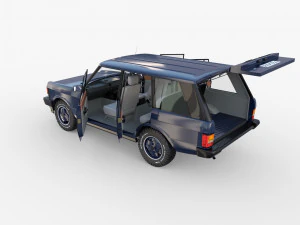 range rover classic with interior rhd v2 3D Model