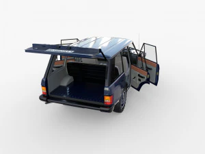 range rover classic with interior rhd v2 3D Model