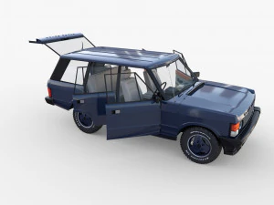 range rover classic with interior rhd v2 3D Model