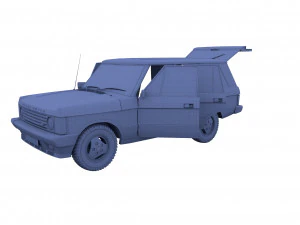 range rover classic with interior rhd v2 3D Model