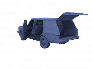 range rover classic with interior rhd v2 3D Model