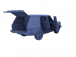 range rover classic with interior rhd v2 3D Model
