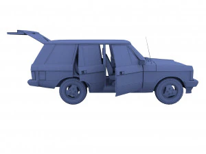 range rover classic with interior rhd v2 3D Model