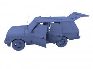 range rover classic with interior rhd v2 3D Model