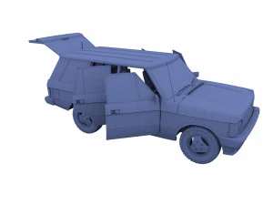 range rover classic with interior rhd v2 3D Model