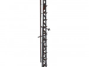 railway semaphore 2 weathered 3D Model