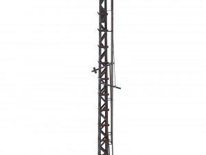 railway semaphore 2 weathered 3D Model