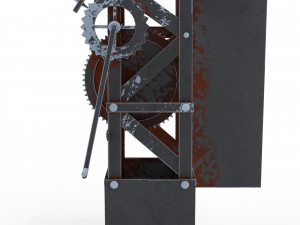 railway semaphore 2 weathered 3D Model