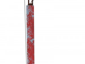 railway semaphore 2 weathered 3D Model