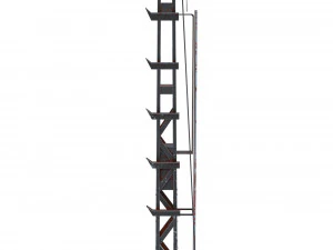 railway semaphore 2 weathered 3D Model