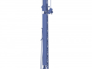 railway semaphore 2 weathered 3D Model