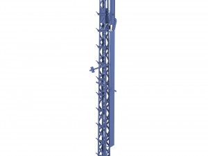railway semaphore 2 weathered 3D Model