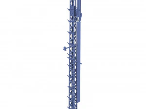 railway semaphore 2 weathered 3D Model