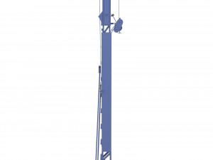 railway semaphore 2 weathered 3D Model