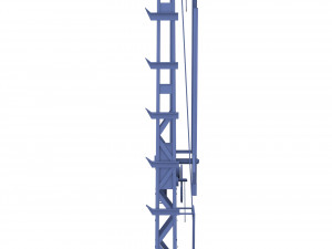 railway semaphore 2 weathered 3D Model