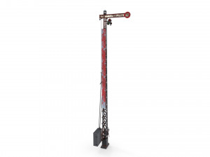 railway semaphore 2 weathered 3D Model