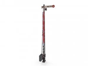 railway semaphore 2 weathered 3D Model