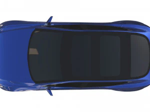 tesla model s 2016 blue with chassis 3D Model