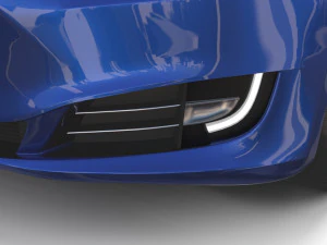 tesla model s 2016 blue with chassis 3D Model