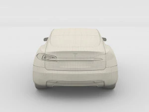 tesla model s 2016 blue with chassis 3D Model