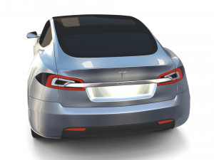 tesla model s 2016 silver with chassis 3D Model