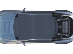 tesla model s 2016 silver with chassis 3D Model