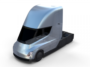 tesla truck with chassis silver 3D मॉडल