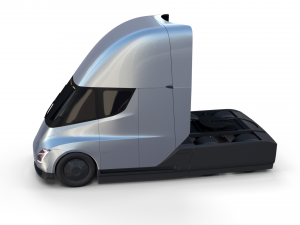 tesla truck with chassis silver 3D Модель