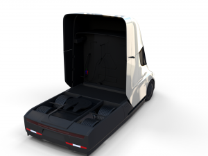 tesla truck with chassis silver 3D Модель
