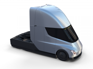 tesla truck with chassis silver 3D Модель