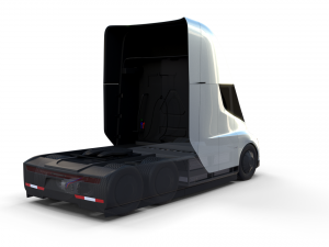 tesla truck with chassis silver 3D Модель