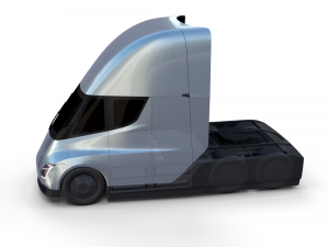 tesla truck with chassis silver 3D Модель