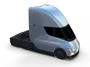 tesla truck with chassis silver 3D Модель