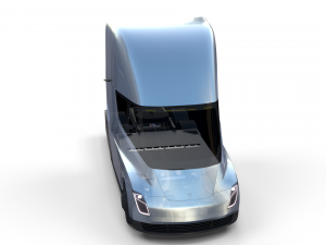 tesla truck with chassis silver 3D Модель