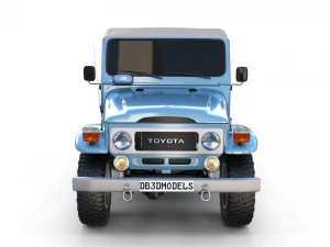 Toyota Land Cruiser FJ 40 с мягким верхом и шасси 3D Модель