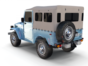 toyota land cruiser fj 40 soft top with chassis 3D 模型