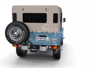 toyota land cruiser fj 40 soft top with chassis 3D 模型