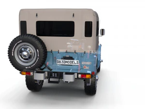 Toyota Land Cruiser FJ 40 с мягким верхом и шасси 3D Модель