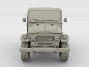 Toyota Land Cruiser FJ 40 с мягким верхом и шасси 3D Модель