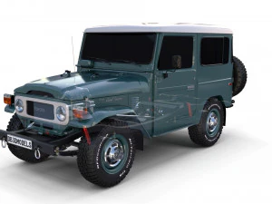 toyota land cruiser fj 40 com chassi Modelo 3D