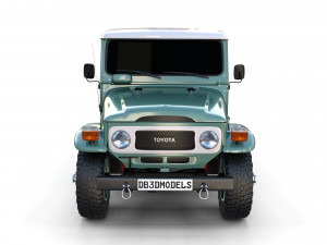 toyota land cruiser fj 40 with chassis 3D 模型