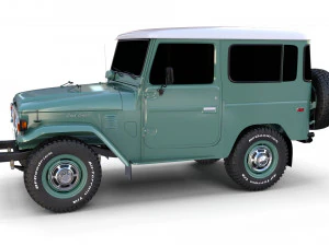 Toyota Land Cruiser FJ 40 с шасси 3D Модель